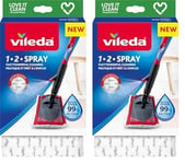 Vileda Recharge 12 Spray, Paquet de 1, 100% Microfibre, Recharge Officielle Compatible avec Les balais Vileda 1-2 Spray Max et Vileda Ultramax (Lot de 2)