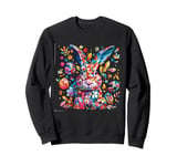 Happy Easter Colorful Egg Hunt Easter Basket for a Kid Sweatshirt