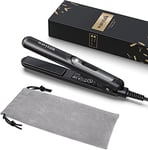 Wavytalk Mini Hair Straightener for Short Hair, Small Straighteners Travel Size Straighteners and Ceramic Plate, Quick and Easy Hair Styling, Black.