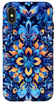 Coque pour iPhone X/XS Bleu Pop Art Ethnique IT Dead Lights Pattern --ar 9:16