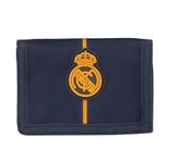 Safta M036a 812457036, Real Madrid 2ème équipe 24/25-Portefeuille avec tête, Porte-Monnaie, Confortable et Polyvalent, qualité et résistance, 12,5 x 9,5 cm, Couleur Bleu Marine Mixte Enfant, Estándar