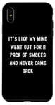 Coque pour iPhone XS Max Sayings Sarcastic Sayings, It's Like My Mind Went Out for a Pack