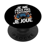 Je Ne Peux Pas T’Entendre Je Joue Humour Gamer Jeux Vidéo PopSockets PopGrip Adhésif