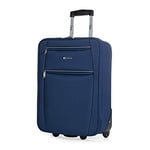 ITACA - Valise Cabine Avion - Bagages Cabine Résistant - Petite Valise Semi Rigide - Bagage Cabine - Valise Ultra Légère - Bagage Cabine en Matériau EVA, Bleu Marine