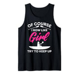 Cute Rowing For Women Girls Paddling Oar Row Machine Rower Tank Top