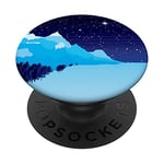 Mountain Pop Mount Socket Night Stars Snow Winter PopSockets Grip and Stand for Phones and Tablets