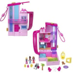 Polly Pocket-Maison de Rêve Barbie-Coffret avec 3 mini-figurines HWP11