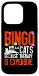 iPhone 14 Pro Bingo Player Cat Bingo And Cats Because Therapy Is Expensive Case