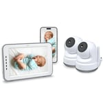 ELRO BC4000-2 Babyphone Royale avec 2 caméras Full HD, Blanc