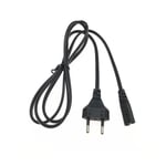 2-stifts EU-kabel strömkonsol sladd C7-kabel figur 8-ström för Samsung Power XBOX PS4 Laptop