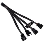 Alphacool Y-splitter 4-pin Auf 4x 4-pin Pwm 15cm - Schwarz