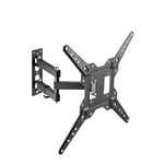 conecto Wall Mount for Television, Tilting and Swivelling Universal Bracket with Articulated Arm Max. VESA 400 x 400 mm for 23-55 Inch Flat and Curved Models up to 30 kg, Black