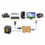 HDMI Female to VGA Male Converter+Audio Adapter Support 1080P Signal Output