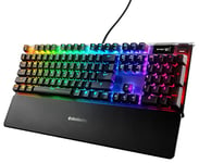 SteelSeries Apex 7 - Clavier de gaming mécanique - Écran OLED Smart Display - Switchs bleu - Agencement Américain QWERTY