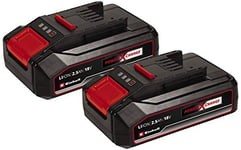 Originale Einhell batterie PXC-Twinpack 2,5 Ah Power X-Change (Li-Ion, 18 V, 2 batteries 2,5 Ah, universel pour tous les appareils PXC, gestion proactive de la batterie, cycles de charge adaptés)