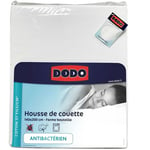 Housse de couette Dodo 140x200 cm - Coton - Antibactérien - Blanc - Fabriqué en France