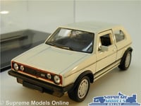 VOLKSWAGEN VW GOLF MK1 GTI MODEL CAR 1:38 SCALE CREAM WELLY NEX + DISPLAY CASE K