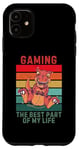 Coque pour iPhone 11 Dinosaure vintage The Best Part Of My Life Gaming Lover