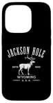 iPhone 14 Pro Jackson Hole Wyoming USA Estd 1892 with Elk Souvenir Design Case