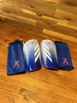 Adidas X SG League Football Shin Pads Guards Blue / White Size Large New Other