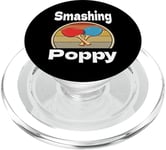 Funny Smashing Poppy Ping Pong Lover Game Winner Retro Humour PopSockets PopGrip pour MagSafe