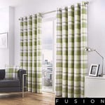 Fusion - Balmoral Check - Curtains, 117 x 183cm, Green