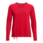 Women's Under Armour UA Pieced Mesh Long Sleeve Top in Red