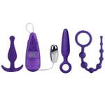 California Exotic Her Anal Vibrating Egg Butt Plug/Probe & Beads Kit