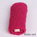 Baby Blanket Stretch Knit Wrap Photography Props Rose Red