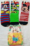 Trousse 3 Chaussettes Enfant Disney Mickey Et 1 Petite Masque Bébé Tissu - Neuf