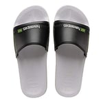 Havaianas Unisex Adult's Slide Brasil Flip-Flops, Black, White Black, 6 UK Men/ 7 UK Women