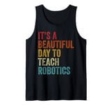 Vintage Robotics Instructor Inspiring Young Innovators Retro Tank Top