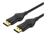 Unitek - Displayport-Kabel - Displayport (Hane) Till Displayport (Hane) - 2 M - 8K60hz Stöd, 1440P Stöd 240 Hz - Svart