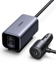 UGREEN 150W Chargeur Allume Cigare USB C GaN PD3.1 QC 4.0 PPS Chargeur Voiture Rapide 4 Ports Compatible avec iPhone 16 Plus Pro Max 15 MacBook Pro Air M3 M2 M1 Galaxy S24 Ultra Plus iPad Pro Air