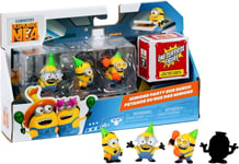 Despicable Me Pack De 4 Figurines D'action Minions, Thème Party Bus, 3 Figurines Et 1 Secrète À Découvrir, Taille 5 Cm, Âge 3 Ans, Célèbre (Mn401200)