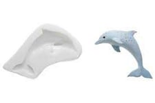 Silikomart 71.171.00.0096 Moule pour Pâte à Sucre SLK071 Dauphin Silicone Blanc