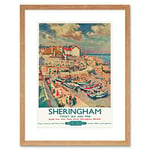 Wee Blue Coo Travel Sheringham British Railways Seaside Boats Tourists Framed Wall Art Print