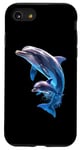 Coque pour iPhone SE (2020) / 7 / 8 Art De Maman Et Bébé Dauphin Pour Les Amoureux Des Dauphins