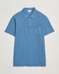 Sunspel Riviera Polo Shirt Mid Indigo Wash