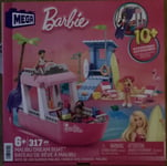 NEW MEGA Barbie Malibu Dream Boat, building toy 6+ 317 Pieces