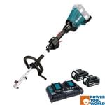 Makita DUX60PT2 Twin 18v LXT Brushless Split-Shaft Multi Tool Motor Inc 2x 5....