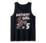 Motocross 5th Birthday Girl 5 Year Old Dirt Bike Tank Top