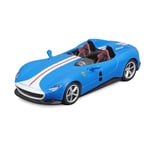 Bburago Ferrari Monza SP2 18-36913B Voiture Miniature de Haute qualité à l'échelle 1:43 Ferrari Signature Edition Coque Rigide Bleu 10 cm