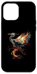 iPhone 12 Pro Max Blue Heron Bird Aesthetic Men Women Boys Girls Case