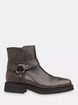 Whistles Matteo Burnished Leather Boots, Brown