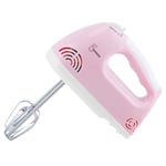 220V Professional Electric Hand Mixer 5 Speed Handheld Whisk for Kitchen Baking Cake Egg Cream,Include Beaters and Dough Hooks,Pink