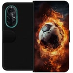 Tegnebogsetui til Huawei nova 8 Pro med Fodbold motiv