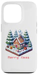 iPhone 13 Pro 8-Bit Pixel Art Style Gingerbread House Winter Xmas Scene Case