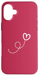 iPhone 16 Plus Heart Doodle Love Message Valentine's Day Red Case