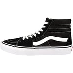 Vans Men's Sk8-hi Classic Suede/Canvas Hi-Top Sneakers, Black White, 2.5 UK